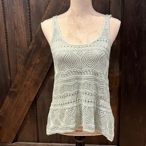Made for each other gentle teal knit tank top
